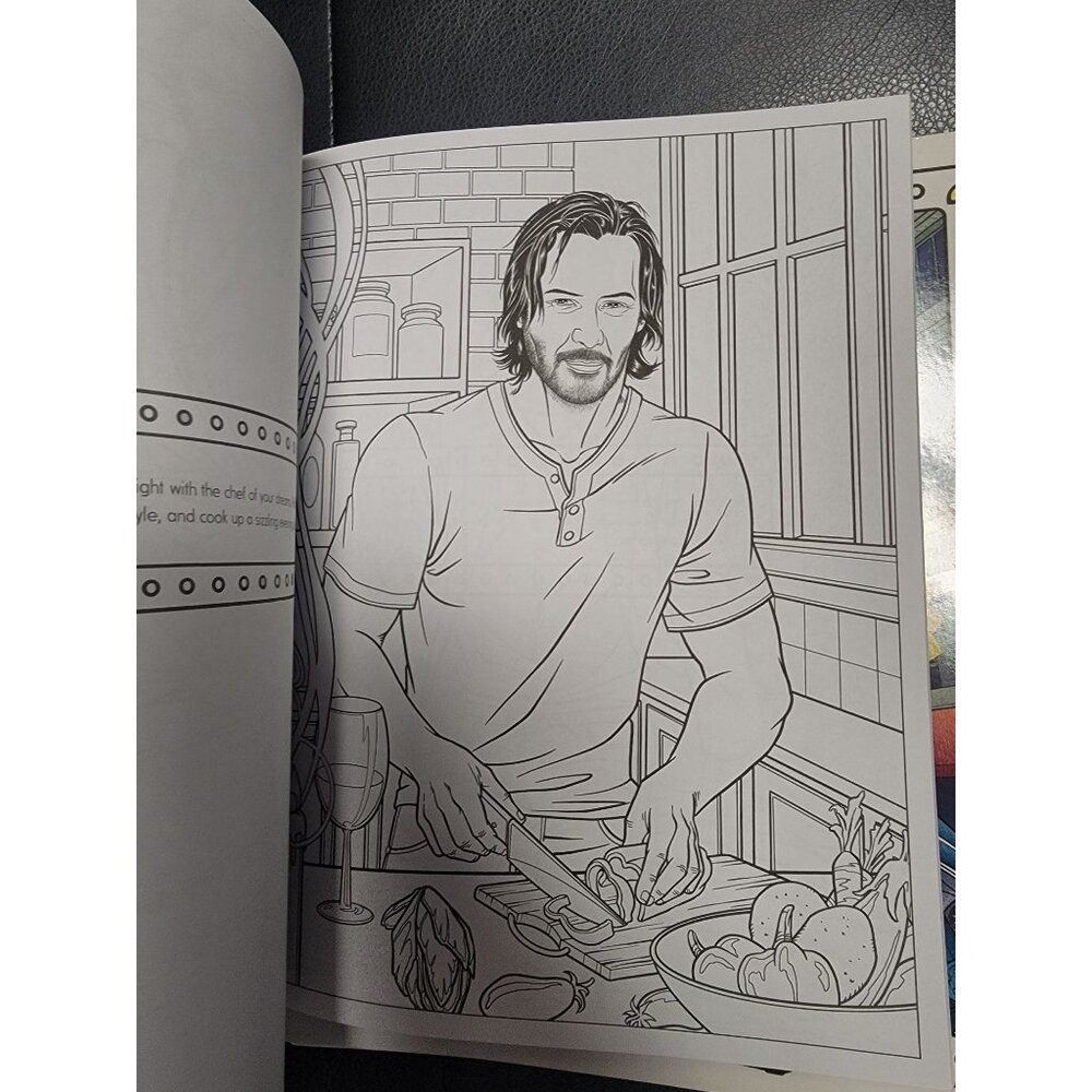 Crush & Color: Keanu Reeves Adult Coloring Book - Picture 3 of 4